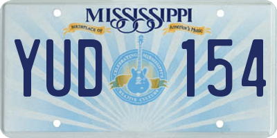 MS license plate YUD154