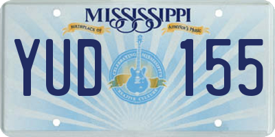 MS license plate YUD155