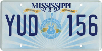 MS license plate YUD156