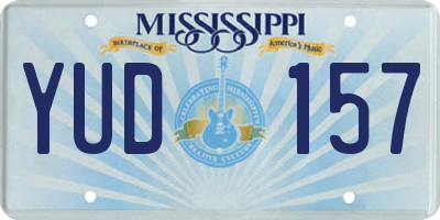 MS license plate YUD157