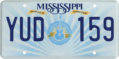 MS license plate YUD159