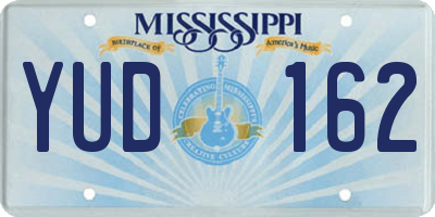MS license plate YUD162