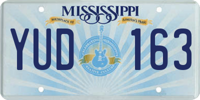 MS license plate YUD163