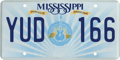 MS license plate YUD166