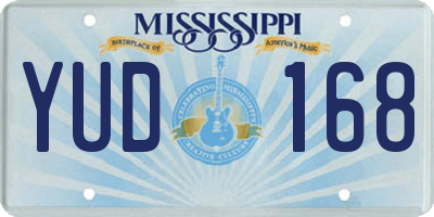 MS license plate YUD168