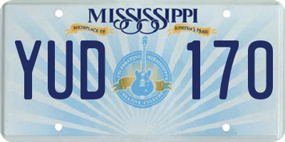 MS license plate YUD170