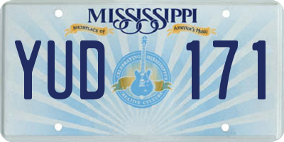 MS license plate YUD171