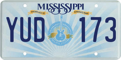 MS license plate YUD173