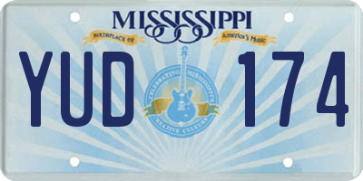 MS license plate YUD174
