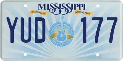 MS license plate YUD177