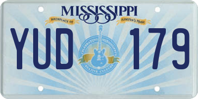 MS license plate YUD179