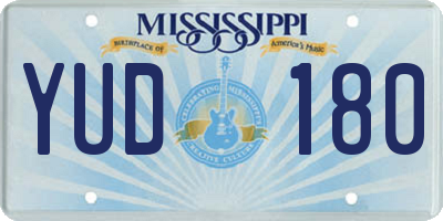 MS license plate YUD180