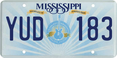 MS license plate YUD183