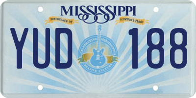MS license plate YUD188