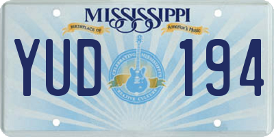 MS license plate YUD194