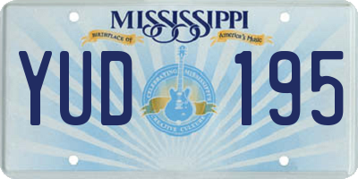 MS license plate YUD195