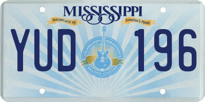 MS license plate YUD196