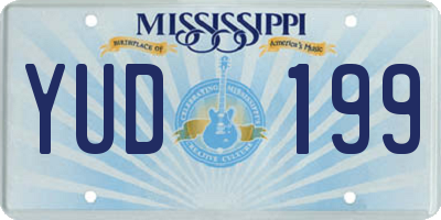 MS license plate YUD199