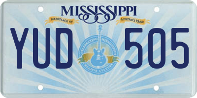 MS license plate YUD505