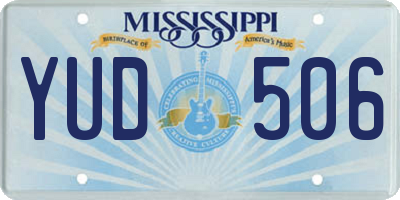 MS license plate YUD506