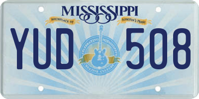 MS license plate YUD508