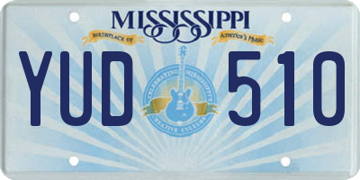 MS license plate YUD510
