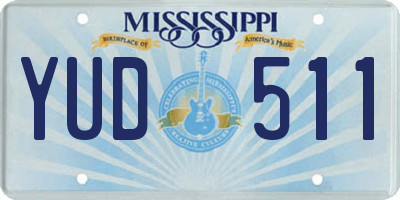 MS license plate YUD511