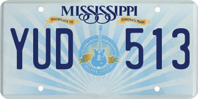 MS license plate YUD513