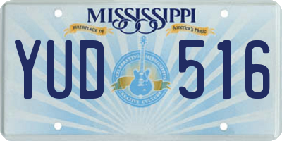 MS license plate YUD516