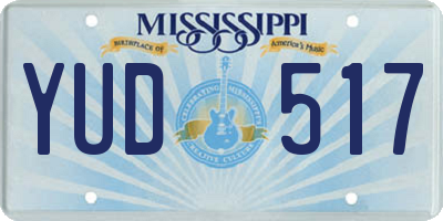 MS license plate YUD517