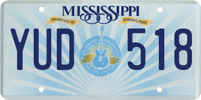 MS license plate YUD518