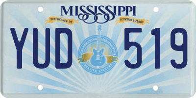 MS license plate YUD519