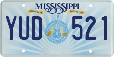MS license plate YUD521