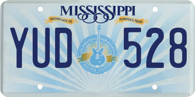 MS license plate YUD528