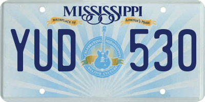 MS license plate YUD530