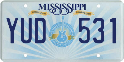 MS license plate YUD531