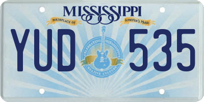 MS license plate YUD535