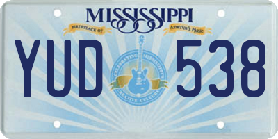 MS license plate YUD538