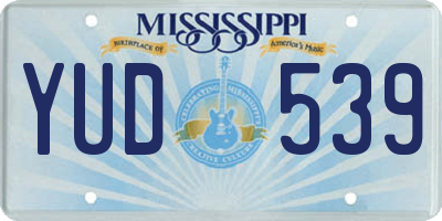 MS license plate YUD539