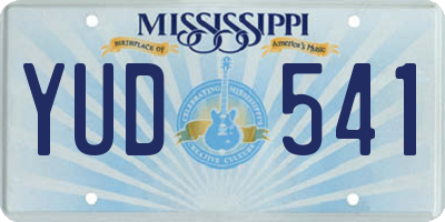 MS license plate YUD541
