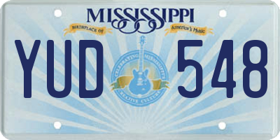 MS license plate YUD548