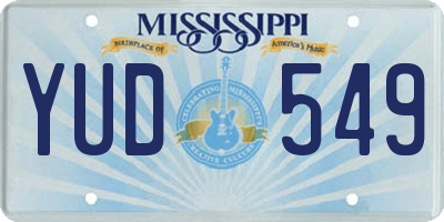 MS license plate YUD549