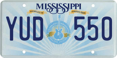 MS license plate YUD550