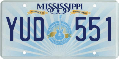 MS license plate YUD551