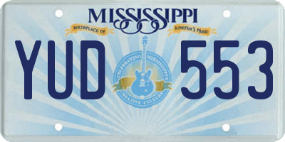 MS license plate YUD553