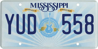 MS license plate YUD558