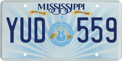 MS license plate YUD559