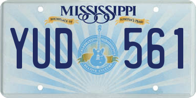 MS license plate YUD561
