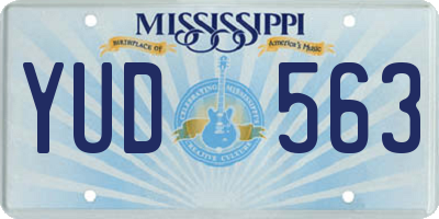 MS license plate YUD563