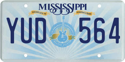 MS license plate YUD564